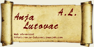Anja Lutovac vizit kartica